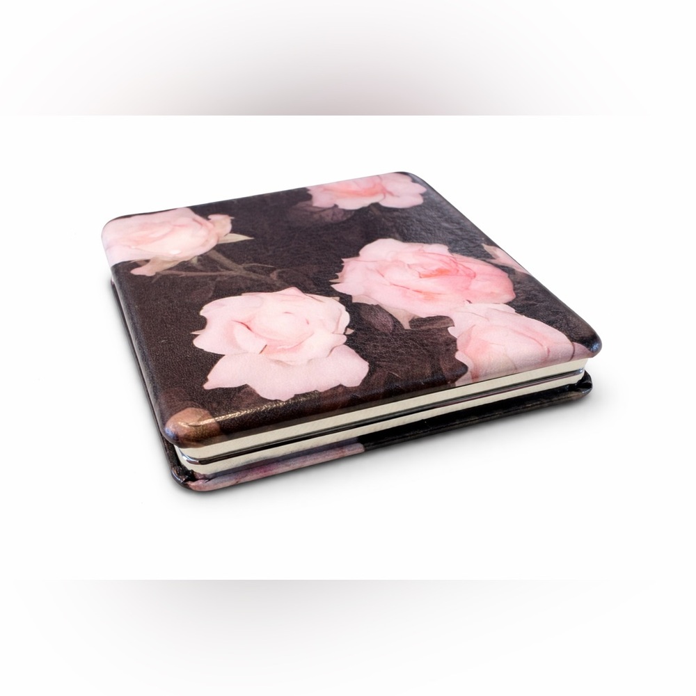 Portable Floral Compact Mirror - Picture 2 of 5